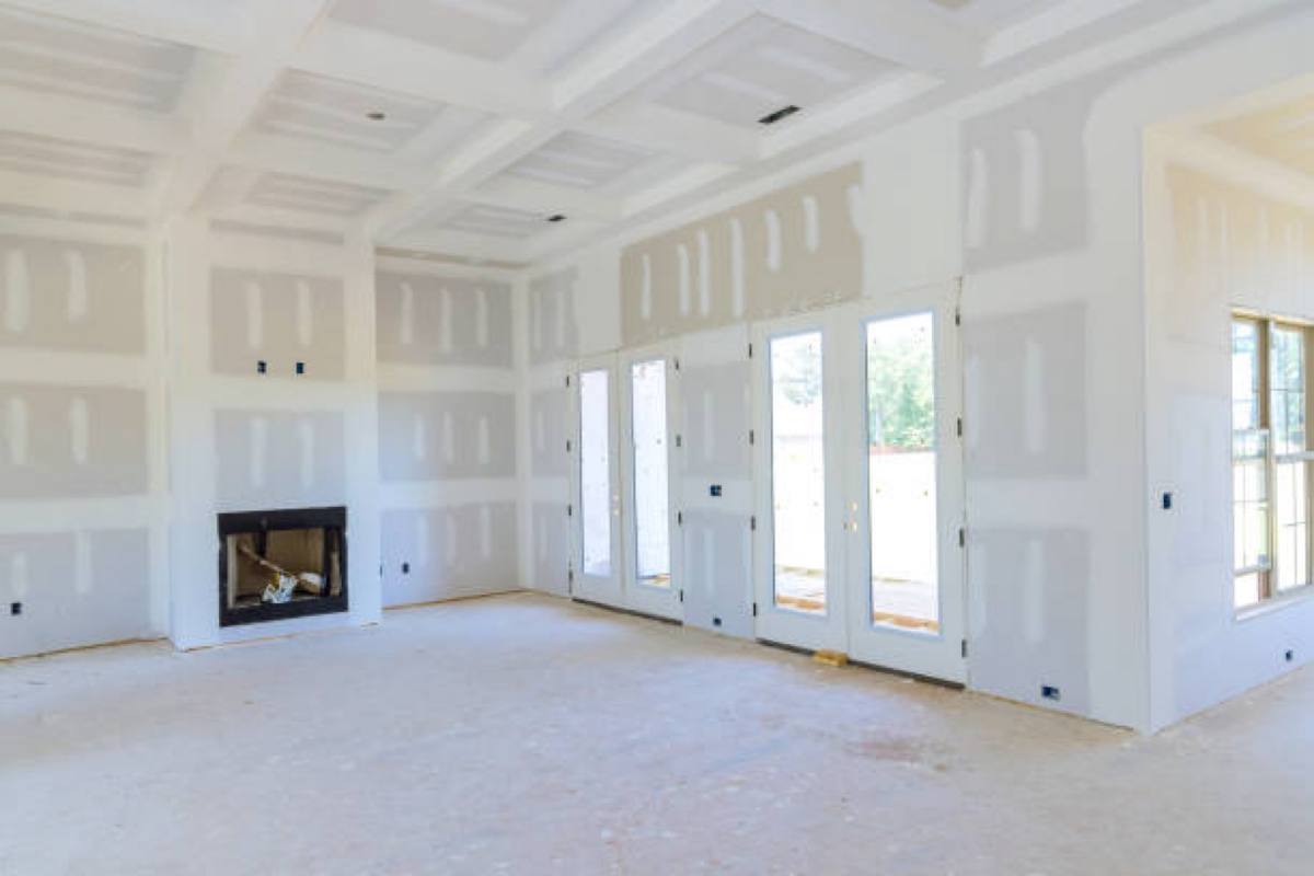 Finished drywall