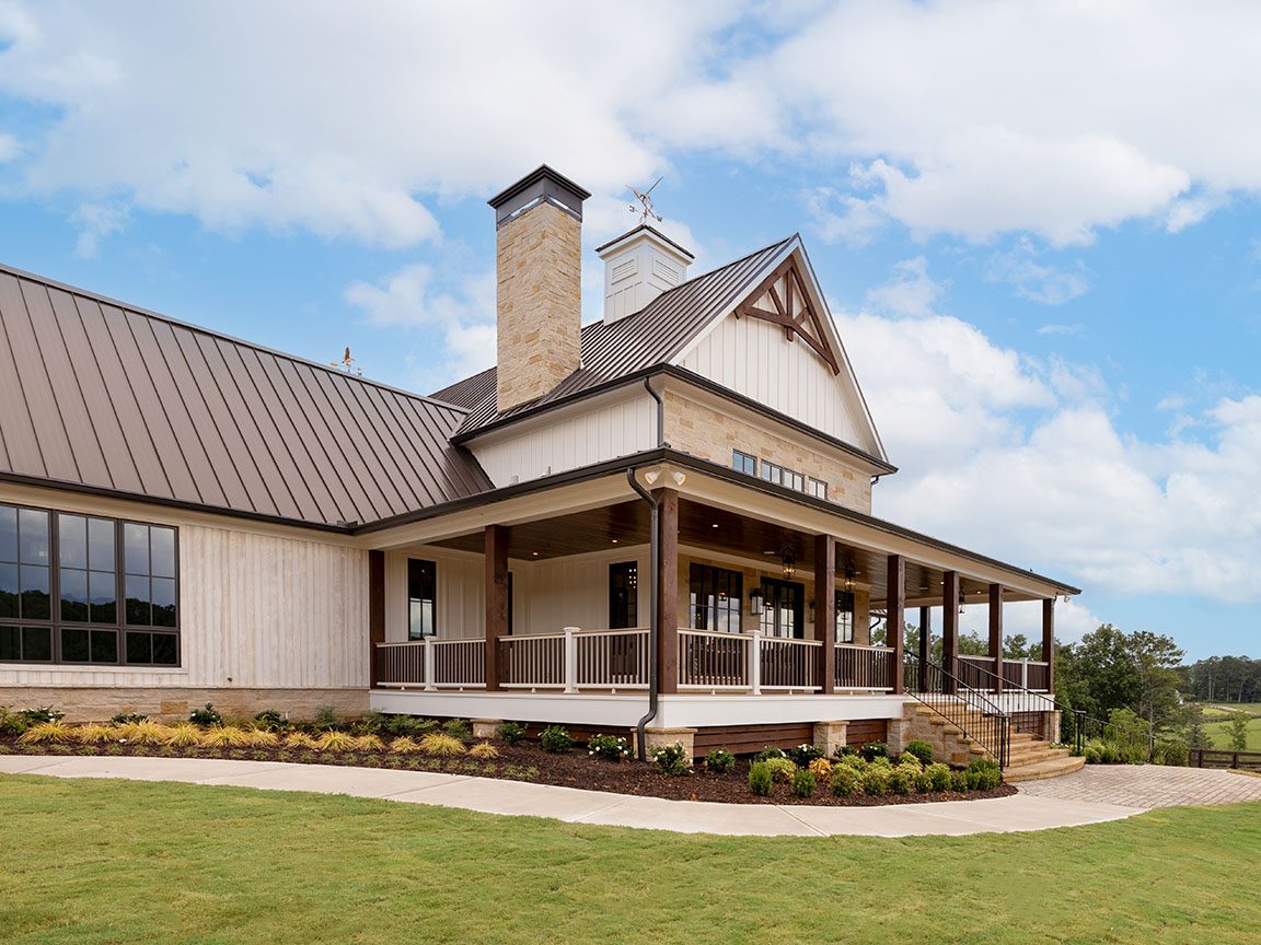 Custom home with wraparound porch