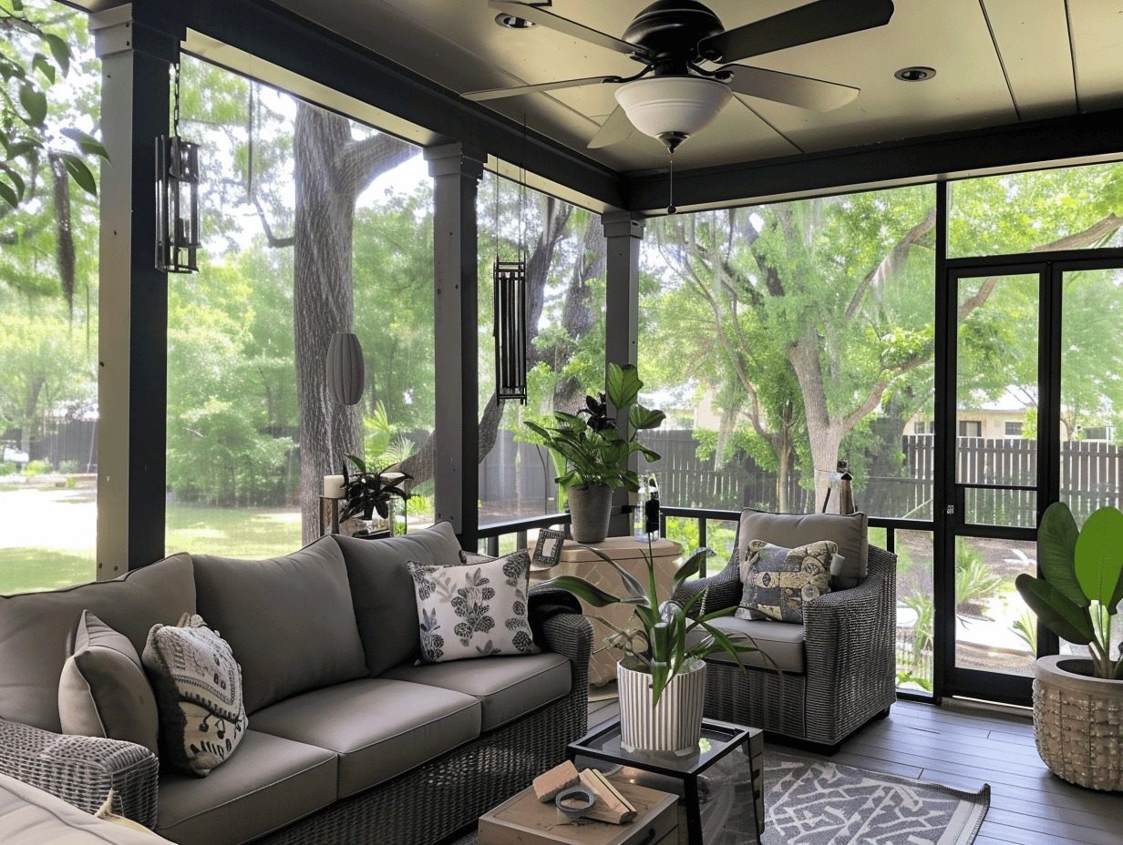 Covered porch addition